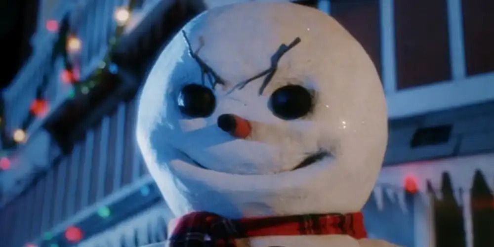 Jack Frost, the killer snowman, looks mischievous in 1997's Jack Frost