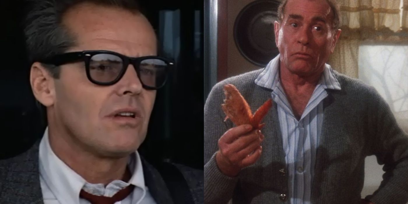 An image of Jack Nicholson next to an image of Darren McGavin in A Christmas Story.
