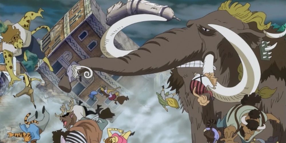 Jack Beast Pirates ataca Zou em One Piece
