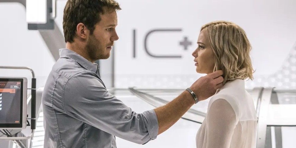 Jim says goodbye to Aurora in Passengers