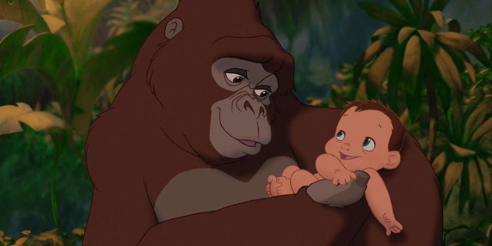 Kala and Tarzan in the 1999 Disney movie Tarzan