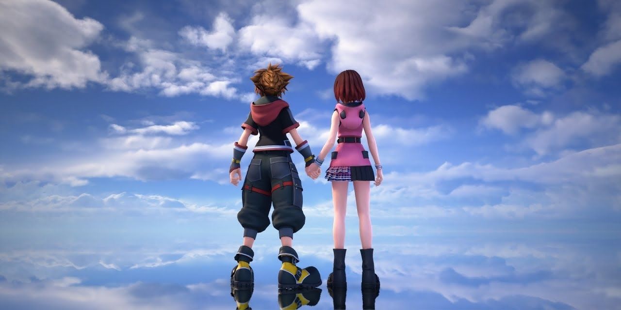 Sora e Kairi de Kingdom Hearts III Re:Mind