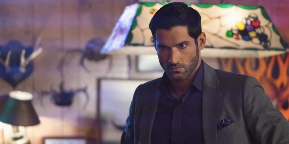 Lucifer in the series of the same name looking devilishly angry at something.