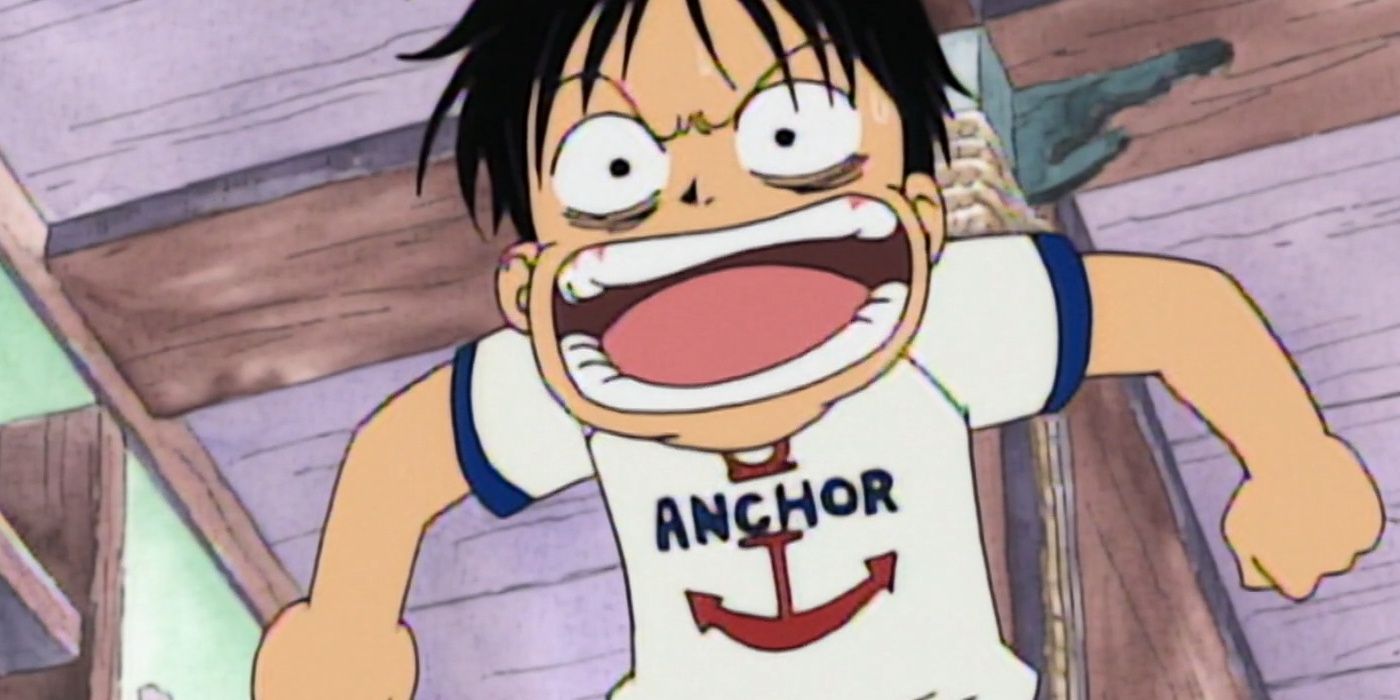 Luffy as a kid in hometown