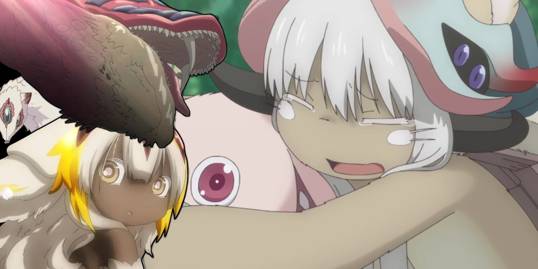 Made in Abyss Faputa Mitty Nanachi with Splitjaw and Corpse Weeper Monsters