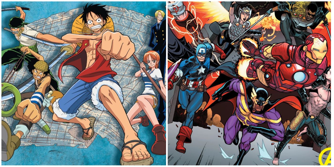 dc vs marvel in anime stile