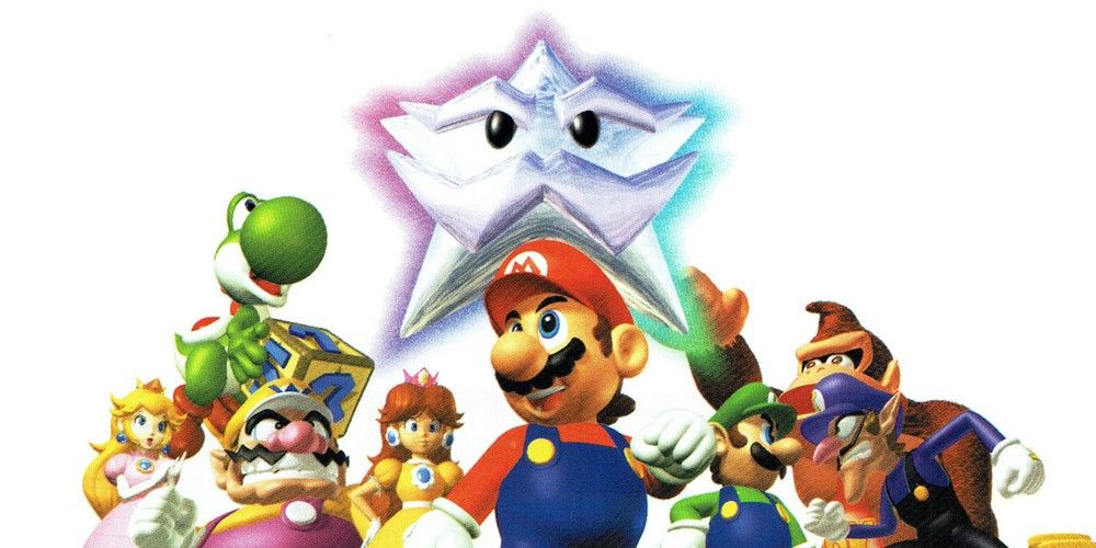 The cast of playable characters all looking at the millennium star