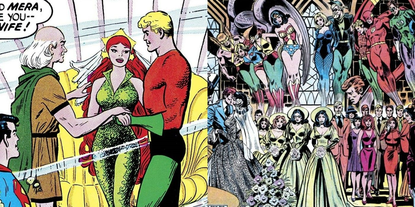 Aquaman and Mera's wedding, Ray Palmer and Jean Loring's wedding