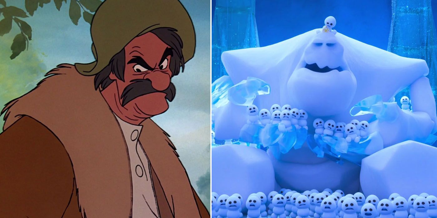 Marshmallow And Snowgies In Frozen II And Amos Slade In The Fox And The Hound