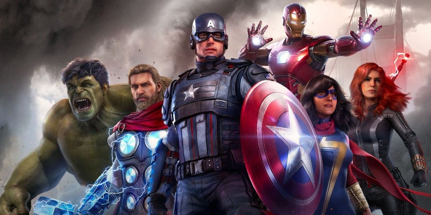 Captain America stands before the group in Marvel's Avengers.