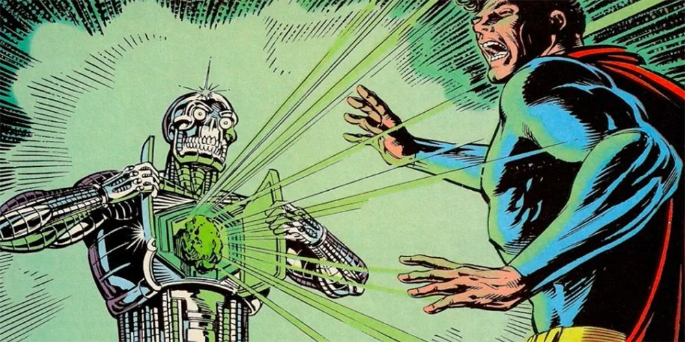 Metallo fights Superman in DC Comics.