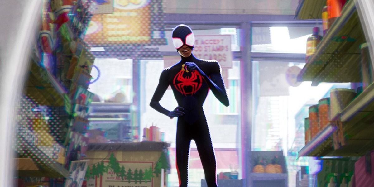 Across the Spider-Verse Shows Miles and the Spot in a Supermarket Showdown