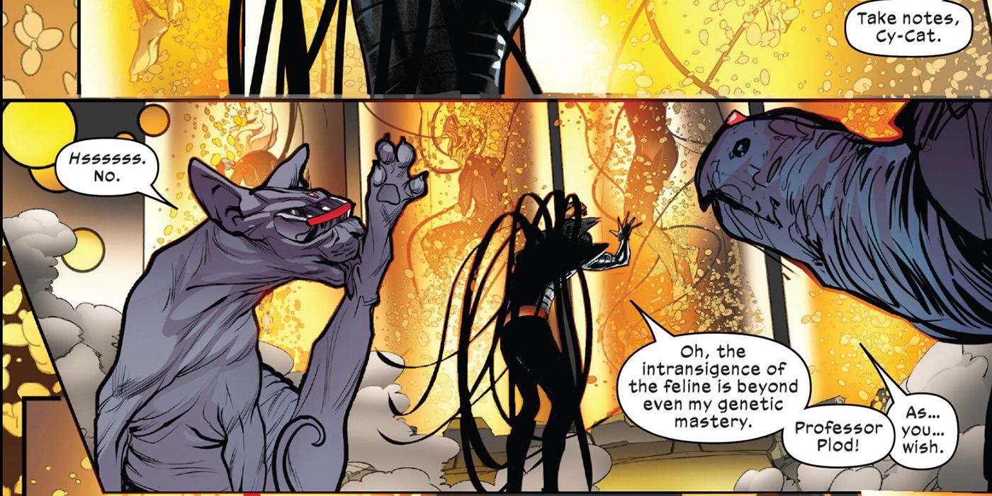 Mister Sinister's Cy-Cat refusing orders in Marvel Comics