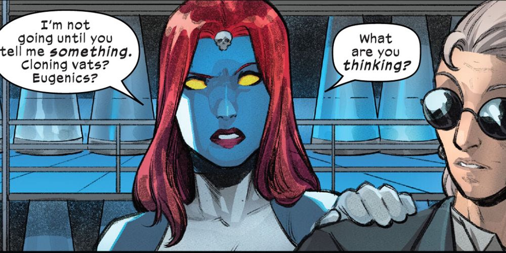 Mystique confronts Destiny in Marvel Comics
