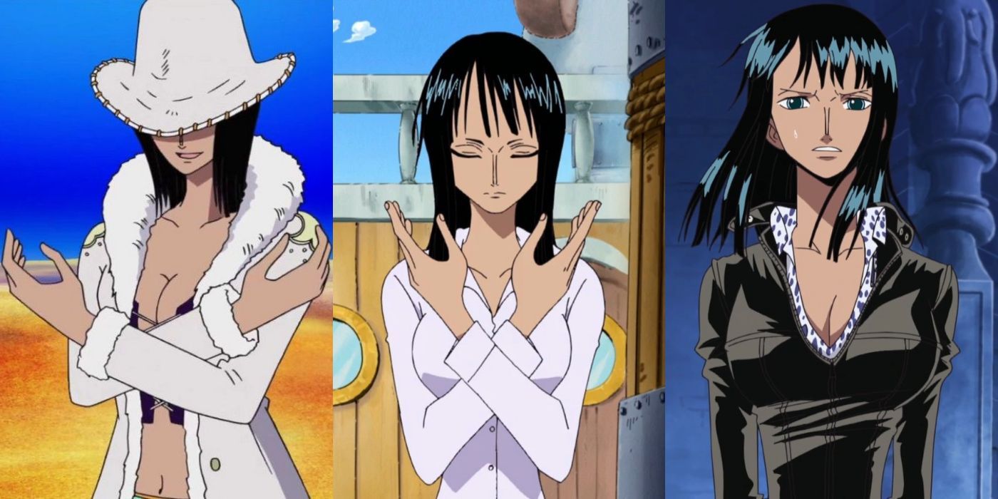 Nico Robin's outfits during the Alabasta Arc and Enies Lobby 