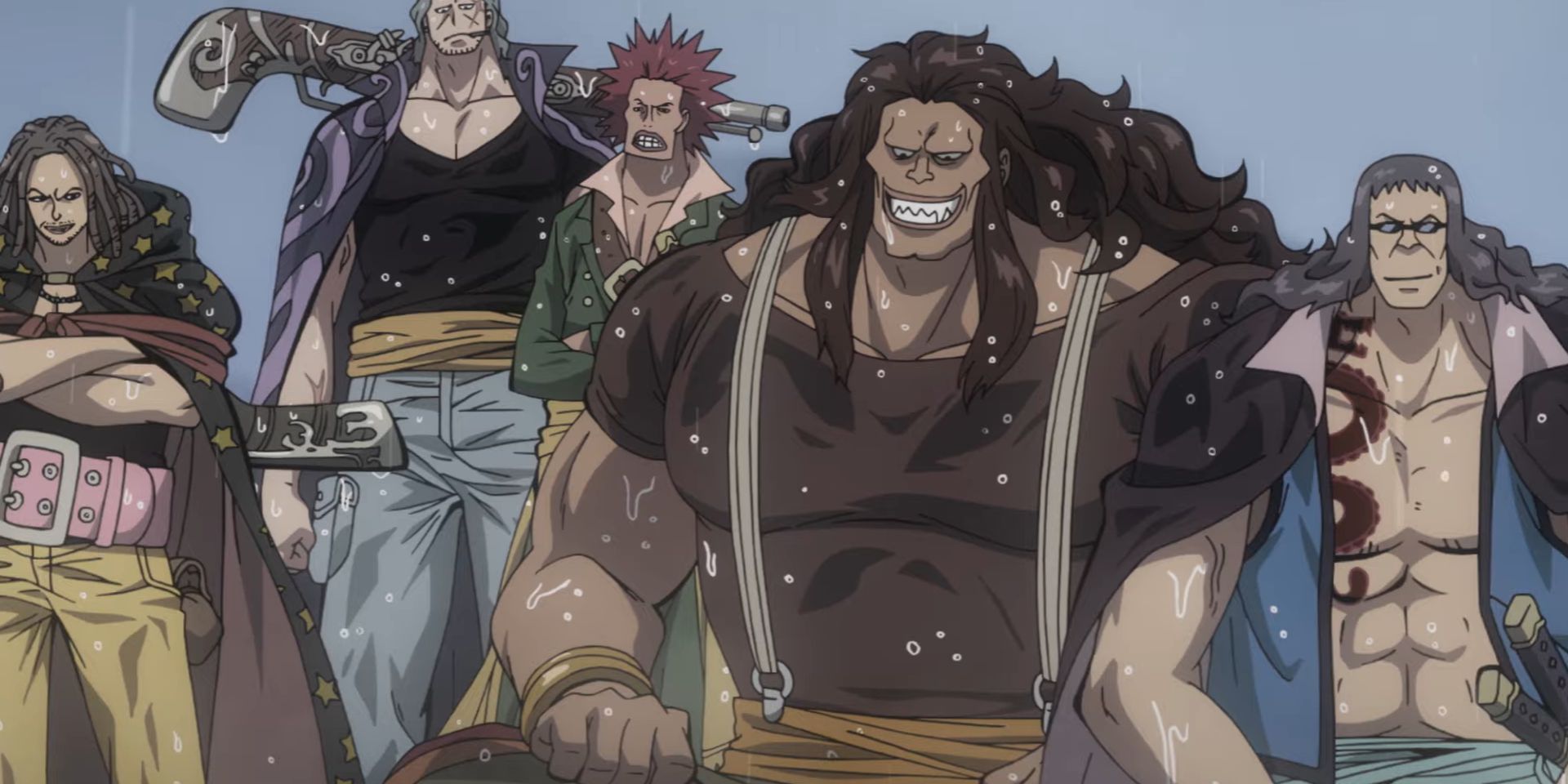 Shanks' Red-Haired Pirates crew in One Piece Film: Red.