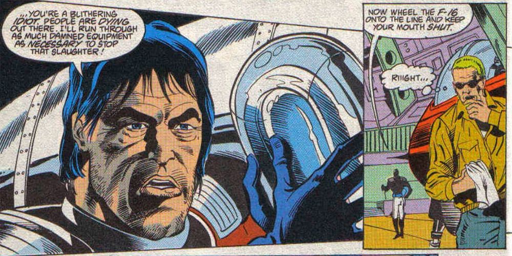 Peacemaker talking to himself in DC Comics