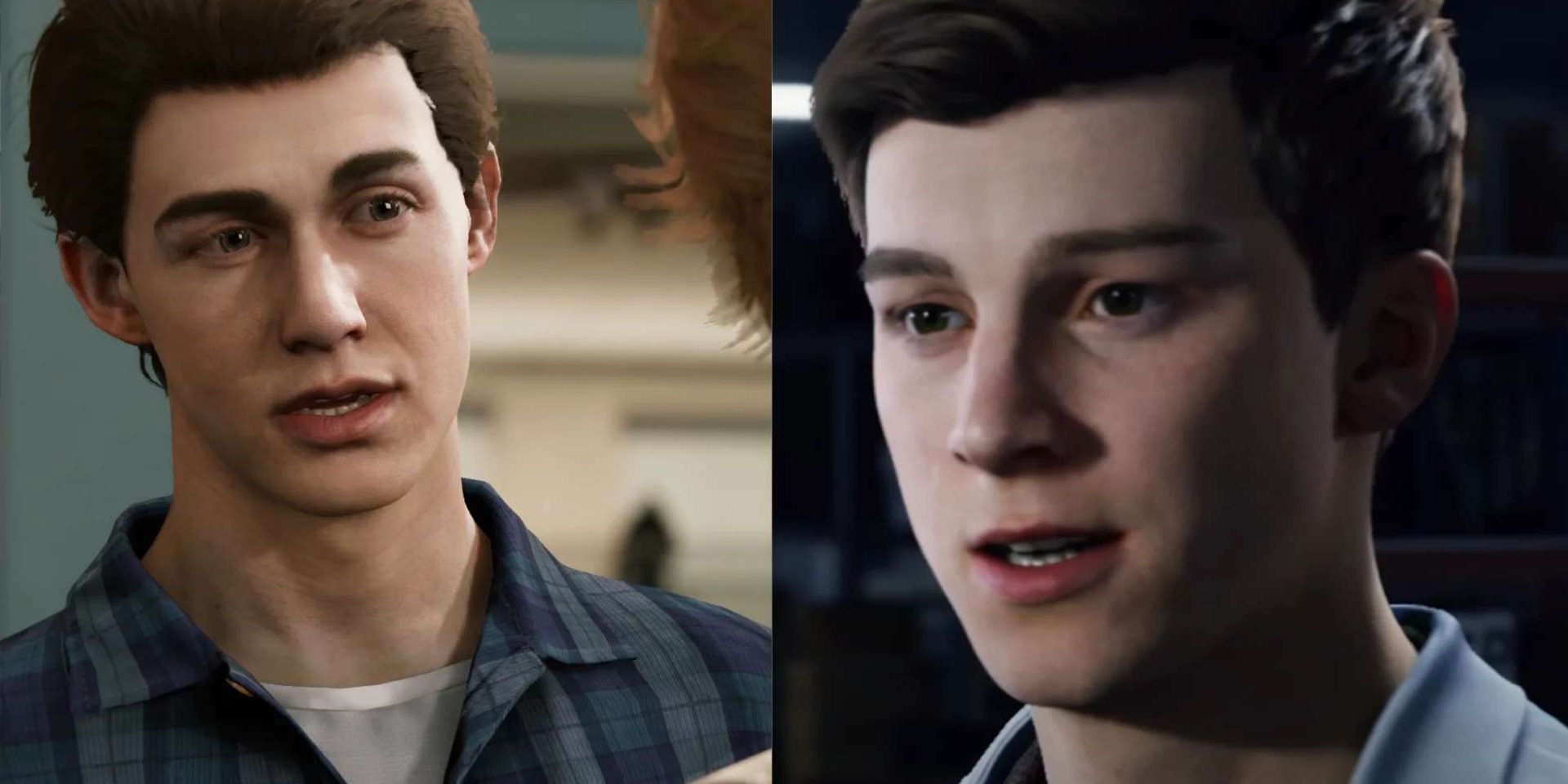 Insomniac Peter Parker's models on the PS4 and PS5