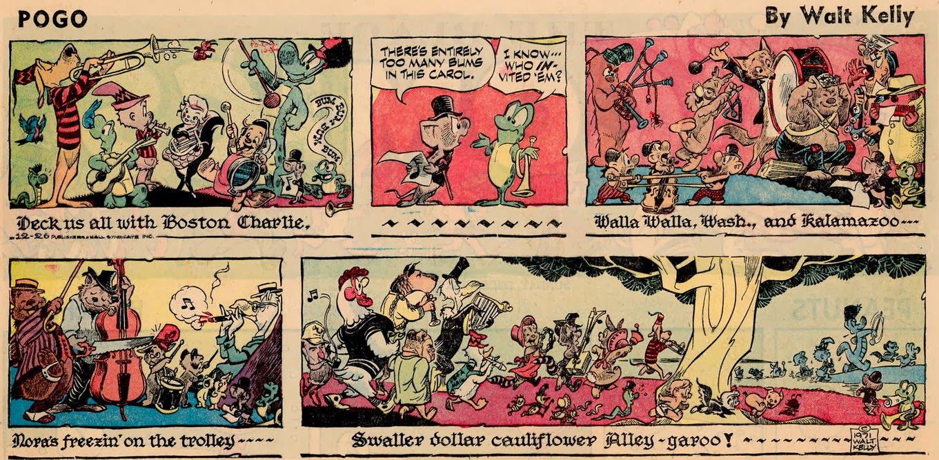 The cast of Walt Kelly's Pogo singing a Christmas parody, Deck Us All With Boston Charlie