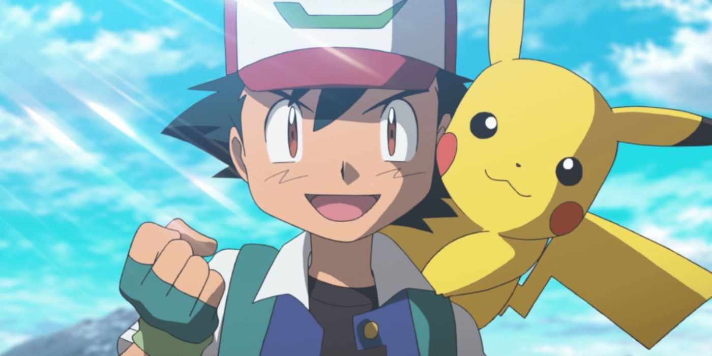 Ash and his Pikachu prepare for battle in the Pokemon anime
