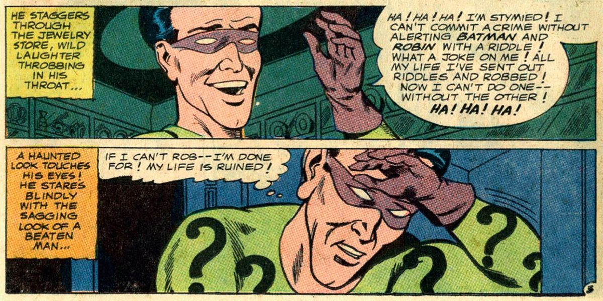 Riddler talks about his inability to stop leaving riddles