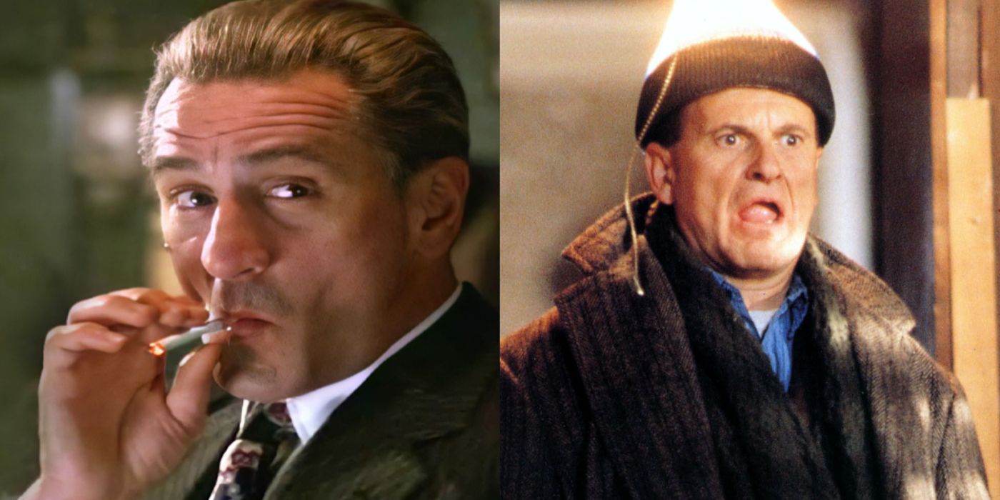 An image of Robert De Niro in Goodfellas next to an iconic image of Joe Pesci in Home Alone.