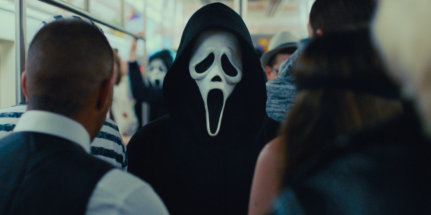 Scream VI Ghostface on the NYC subway