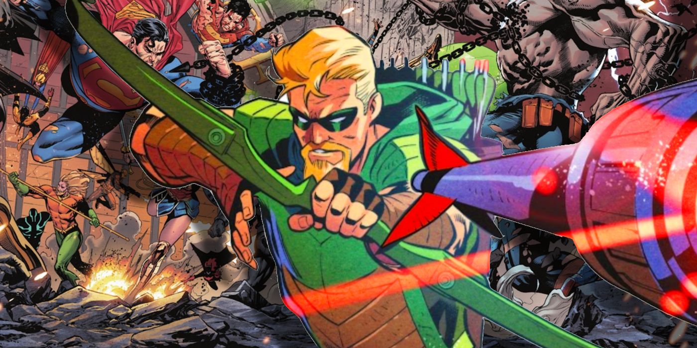Green Arrow firing his bow in DC Comics