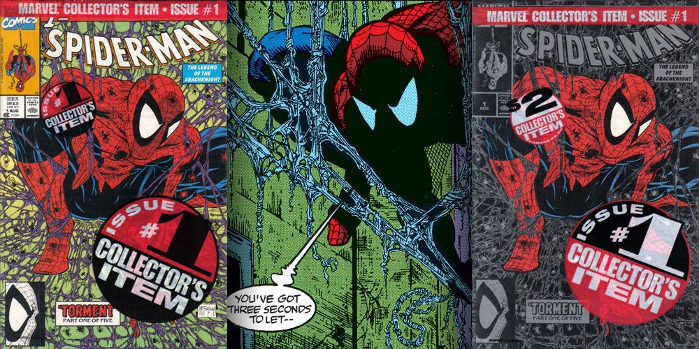 Spider-Man #1 by Todd McFarlane had multiple polybagged variants from Marvel Comics