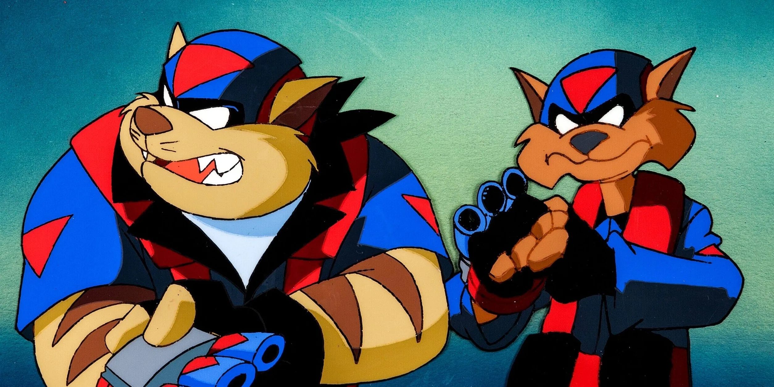Razor and T Bone in SWAT Cats the Radical Squadron