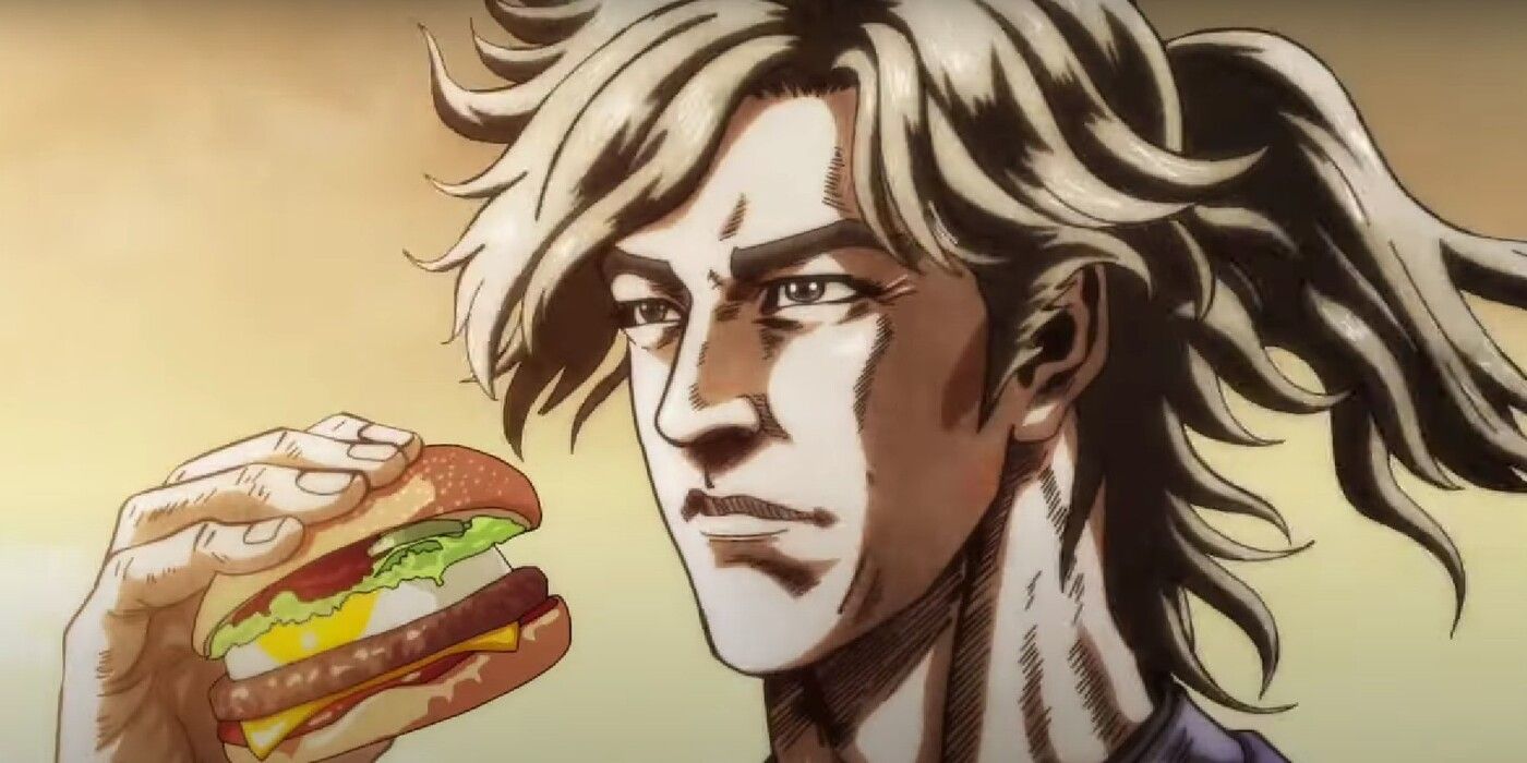 Tetsuo Hara's newest hero is enjoying a Mcdonalds burger