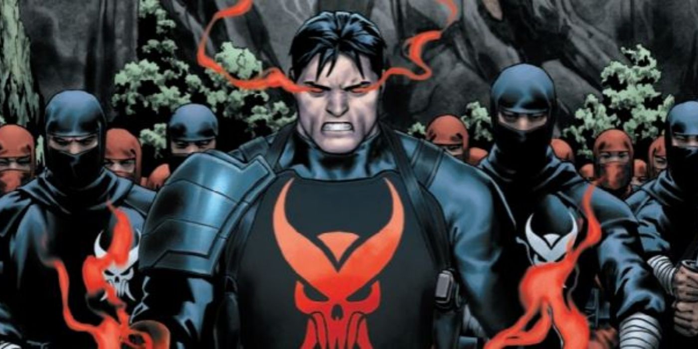Marvel Comics' the Punisher and his personal bodyguard of Hand clan ninjas