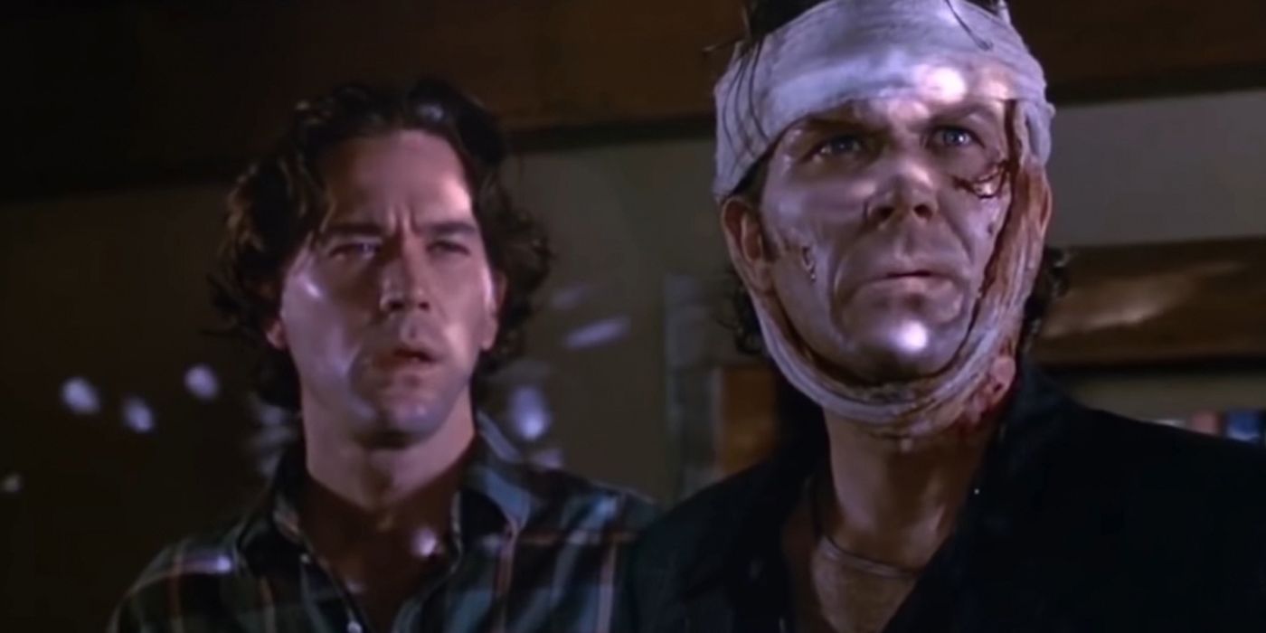 Timothy Hutton as George Stark and Thad Beaumont in The Dark Half.