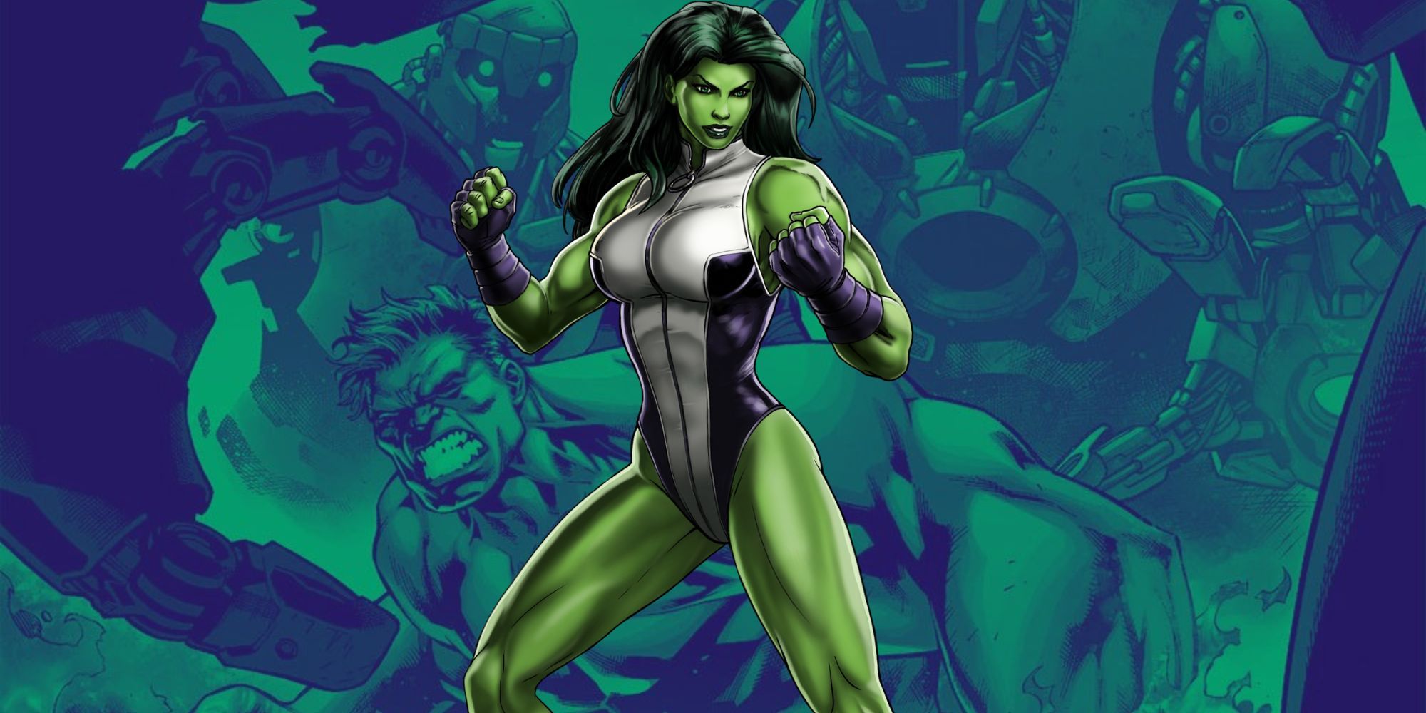 She-Hulk and Bruce Banner Hulk