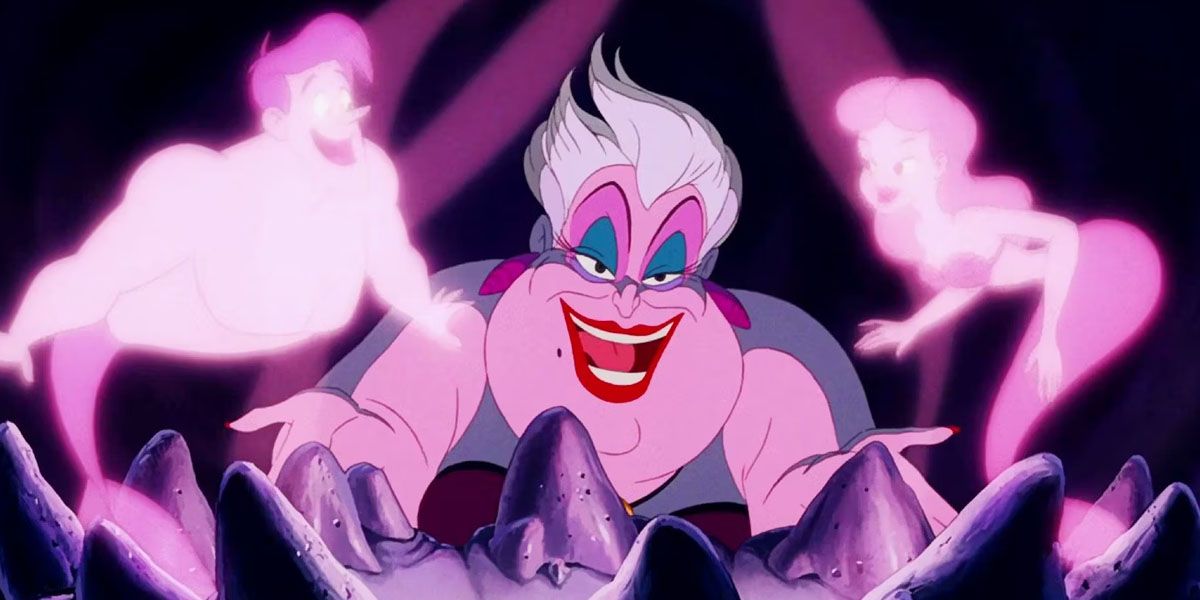 Ursula looking evil in the Original Version of The Little Mermaid