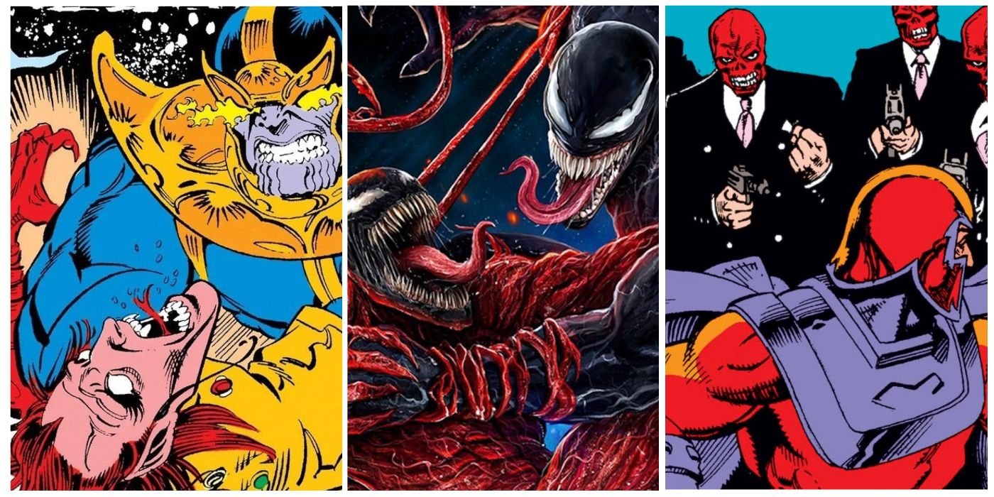 Thanos and Mephisto, Venom and Carnage, Magneto and Red Skull