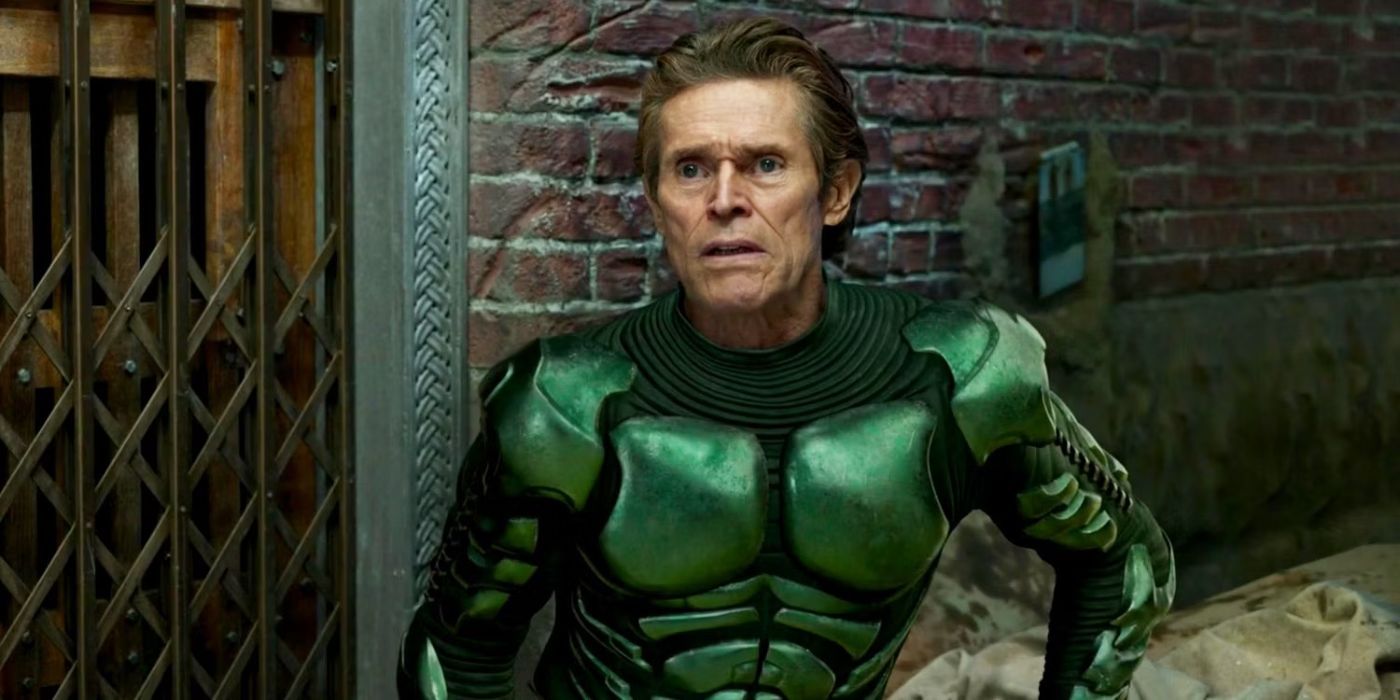 Willem Dafoe como o Duende Verde sem máscara em Homem-Aranha: De jeito nenhum para casa