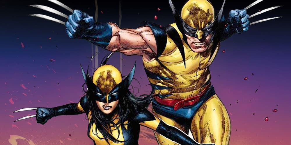 Laura Kinney and Logan in their Wolverine costumes