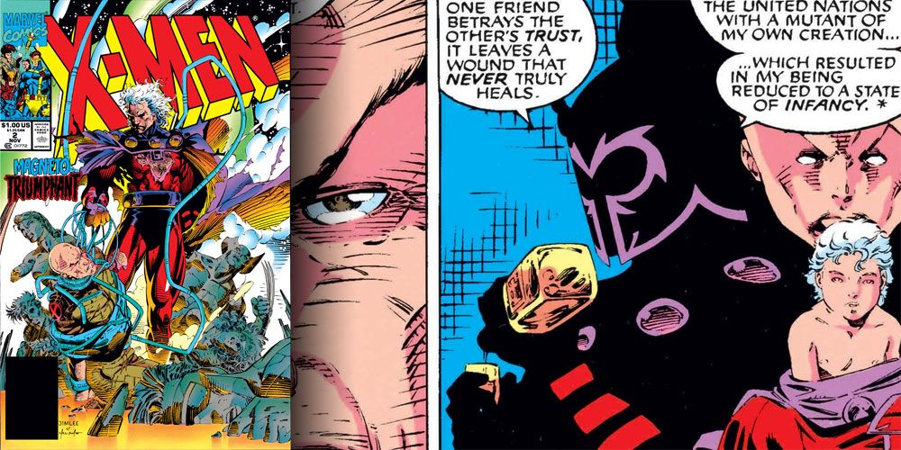 In 1991's X-Men #2, Magneto confronted Charles Xavier and Moira MacTaggart - Marvel Comics