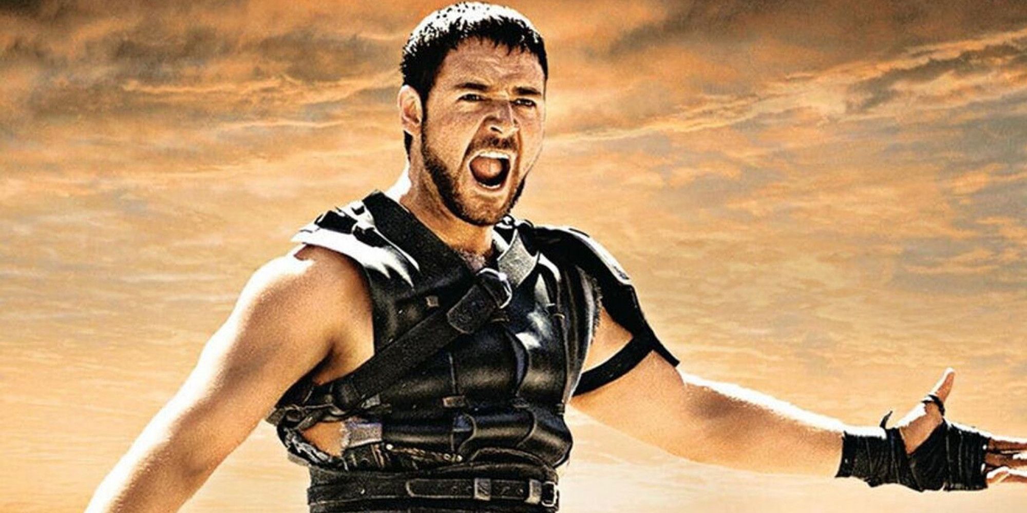 Russell Crowe's Maximus looks intense in Gladiator
