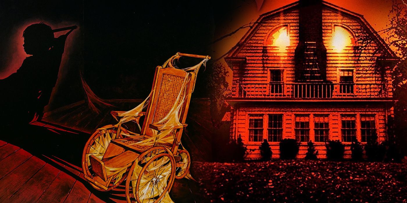 Split image posters for The Changeling and The Amityville Horror