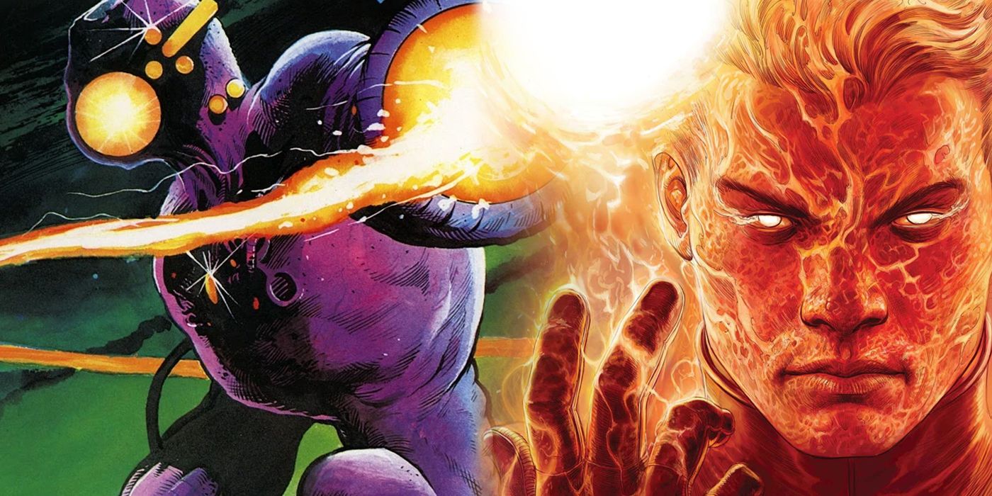 The Fury and the original Human Torch from Marvel Comics split image