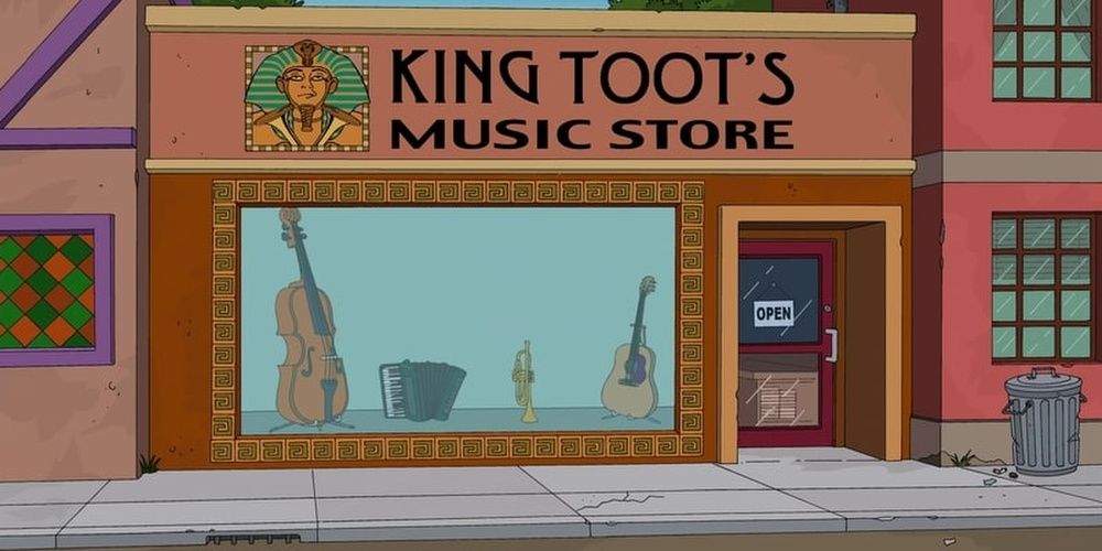 King Toot's Music Store in The Simpsons
