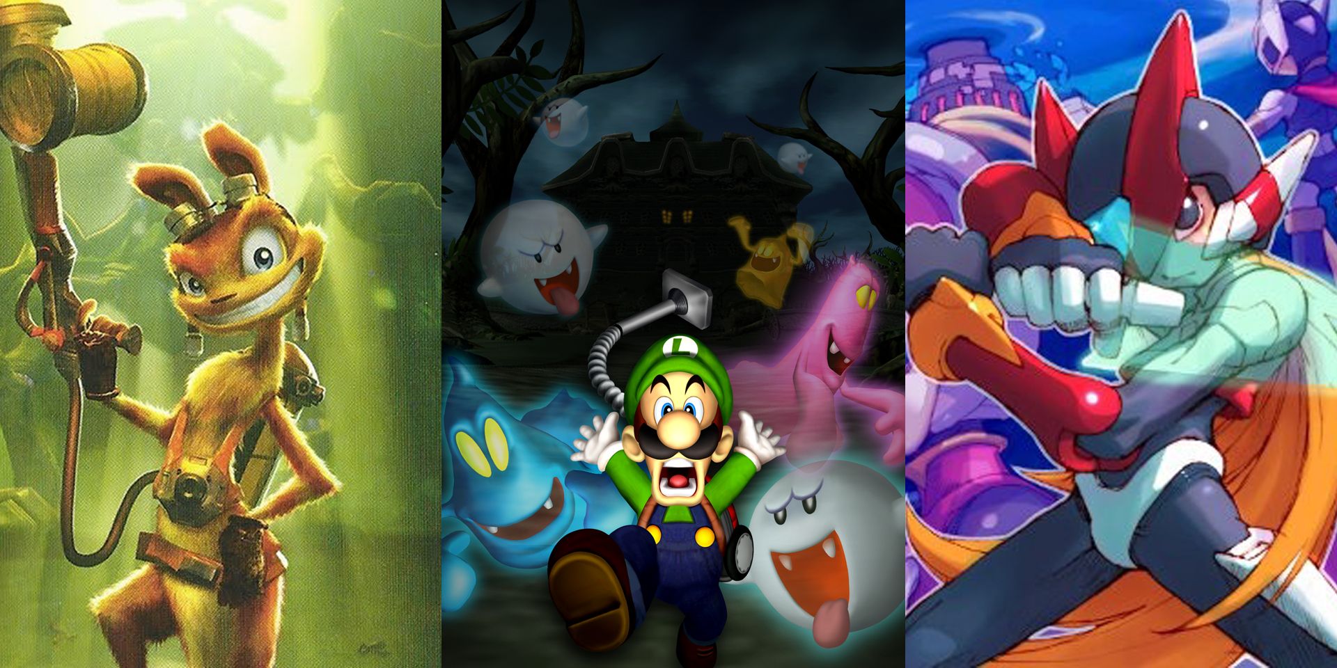 A collage of gaming spin offs that star the sidekicks.