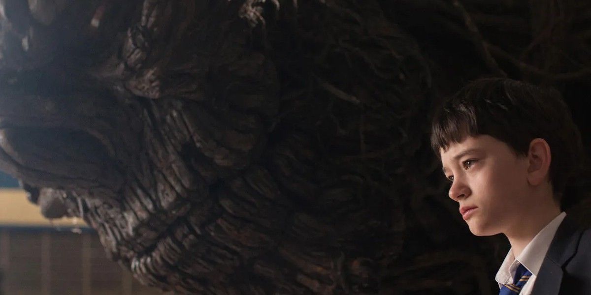 Conor and the Tree Beast in A Monster Calls