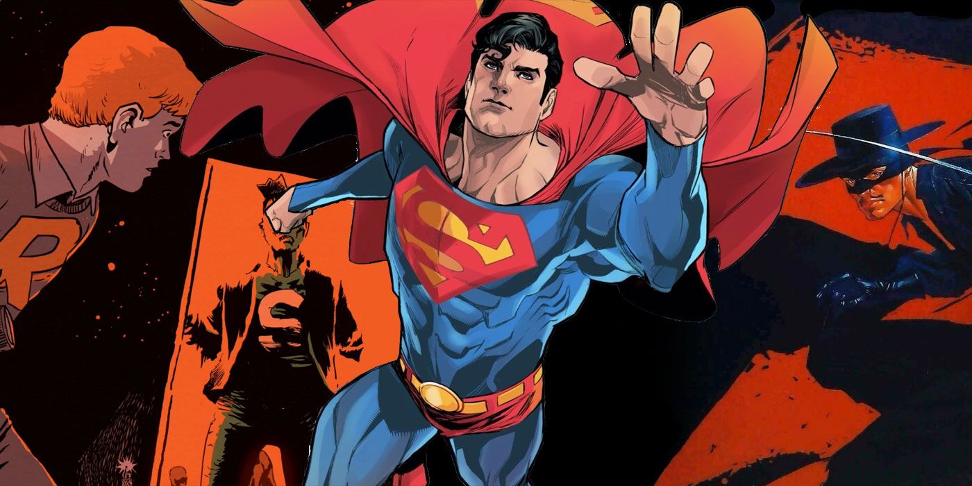 Superman travelling from the world of Afterlife With Archie to the world of Topps Comics' Zorro