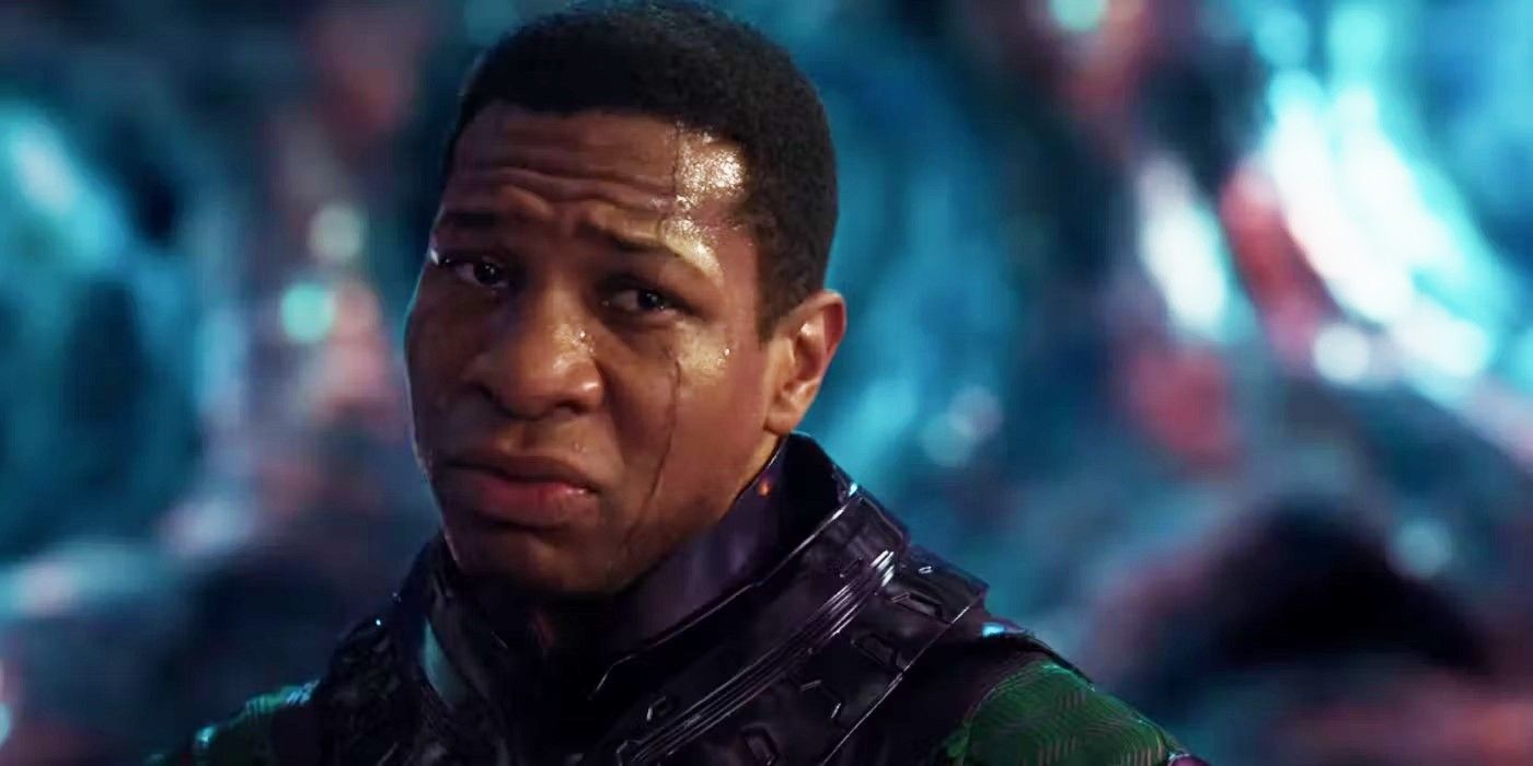 Jonathan Majors looking upset as Kang the Conqueror in Ant-Man and the Wasp: Quantumania