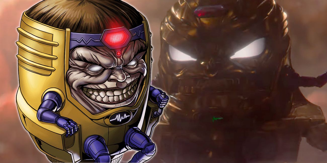 MODOK from the comics next to MODOK from the Ant-Man and the Wasp Quantumania trailer