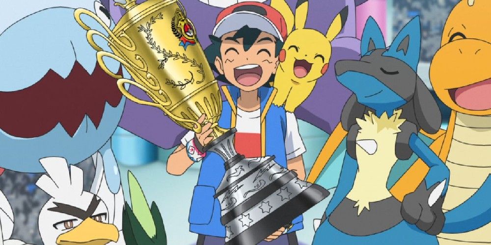 Ash Ketchum wins the Masters Eight Tournament in Pokemon Journeys.
