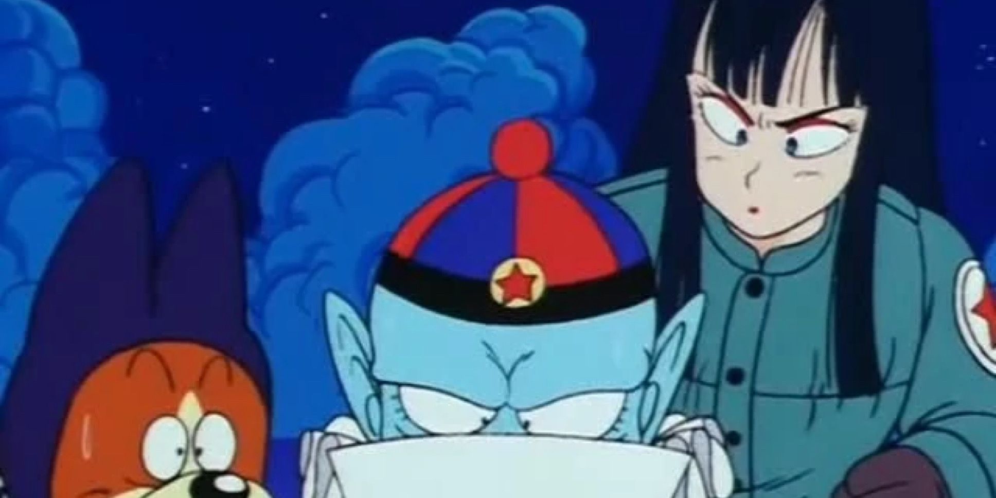 The Pilaf Gang, Shu, Pilaf, and Mai in Dragon Ball.